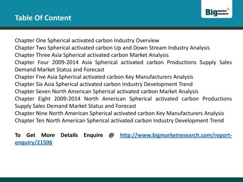 2014 Market Research Report on Global Spherical activated carbon Industry