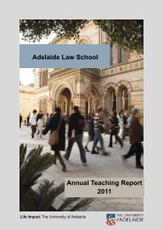 Teaching Report 2011 USE THIS ONE 7edit.pub - the Adelaide Law ...