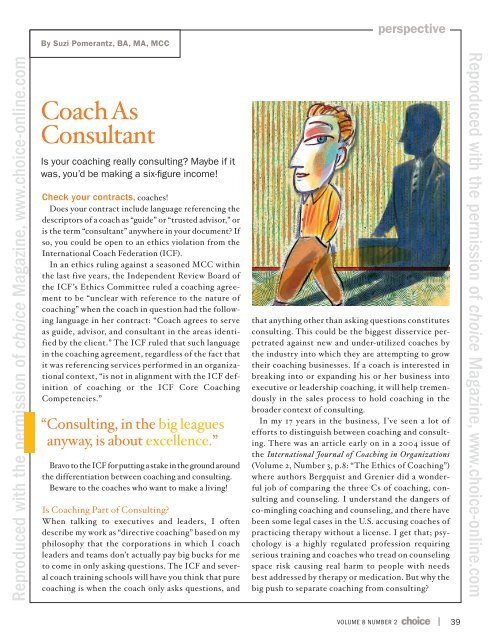 Choice, The Magazine of Professional Coaching