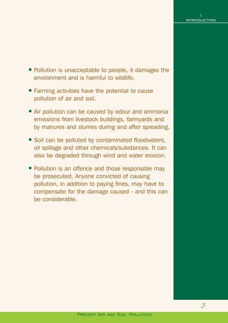 Code of good  agricultural practice for the prevention