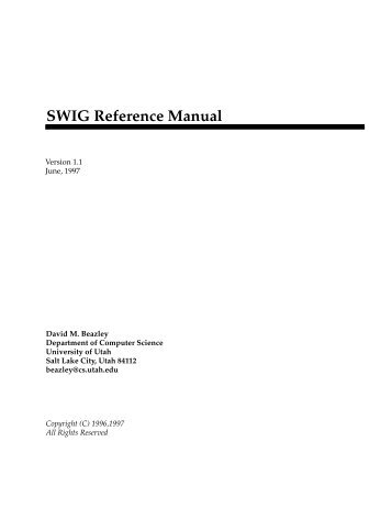 SWIG Reference Manual - CPAN