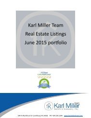 Karl Miller Team Real Estate Listings June 2015