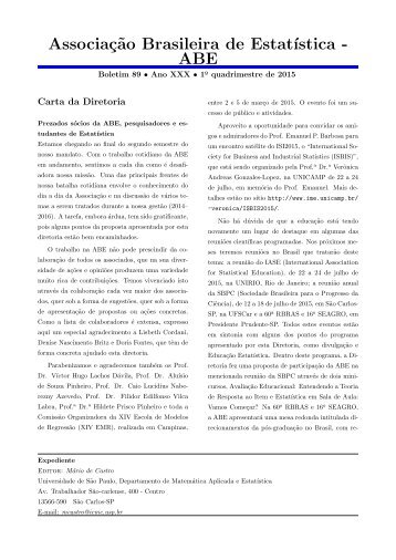 Associação Brasileira de Estatística - ABE