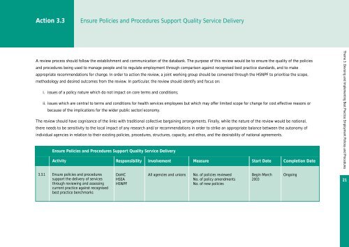 Action Plan for People Management in the Health Service