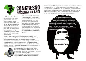 Vem aí o 3 Congresso Nacional da ANEL