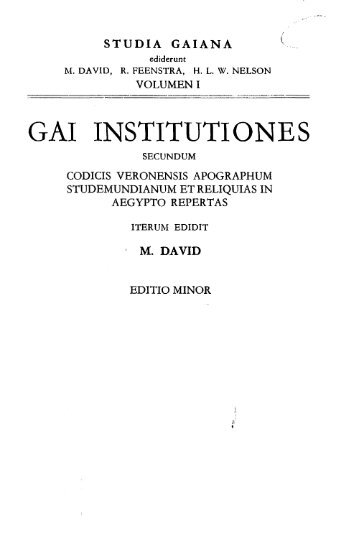 GAI INSTTTUTIONES