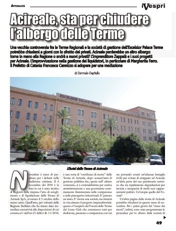 Acireale, sta per chiudere l'albergo delle Terme - Forum permanente ...