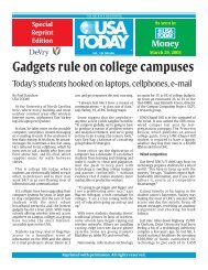 Gadgets rule on college campuses