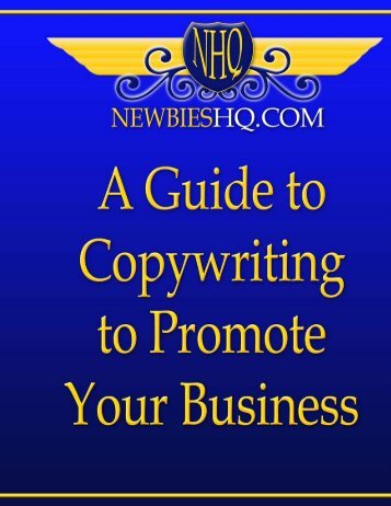 A guide to copywriting to promote your business - Free Books