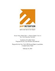 Sexual Abuse Behind Bars - Just Detention International