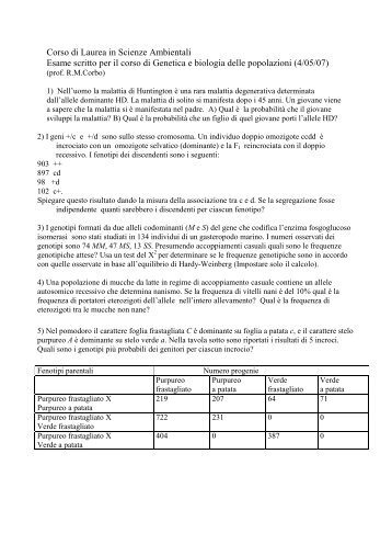 esercizi genetica in rete.pdf