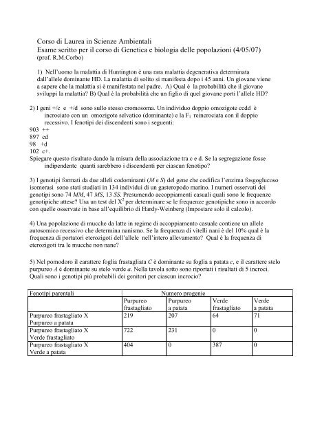 esercizi genetica in rete.pdf