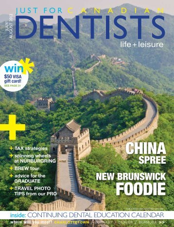 new CE to be placed - Just For Canadian Dentists Magazine