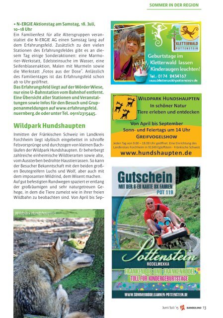 Bambolino - Das Familienmagazin für Bamberg und Landkreis