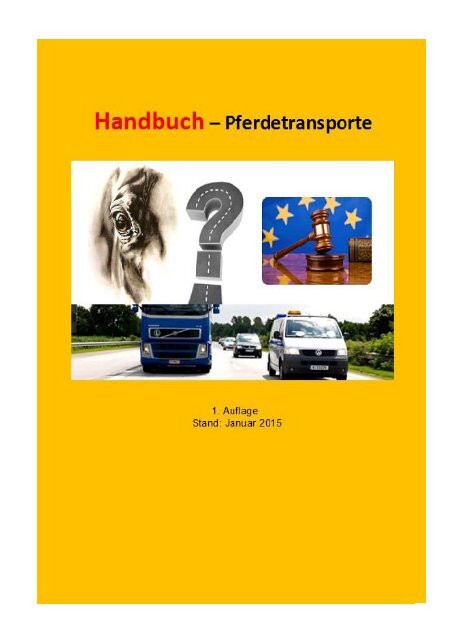 Handbuch - Pferdetransporte