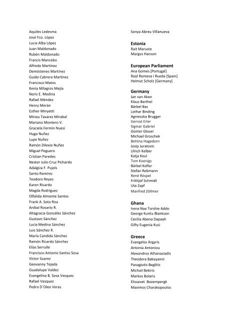 Signatories- List of Parliamentarians - Control Arms