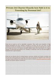 Private Jet Charter|Exactly how Safe is it to Traveling by Personal Jet?