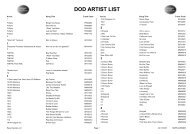 dod artist list - Karaoke Now!