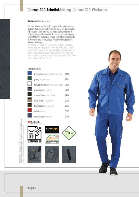 Canvas 320 Arbeitskleidung Canvas 320 Workwear