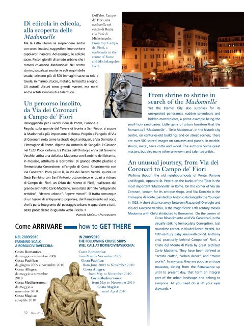 COSTA CRUISES - Port Shopping & Advertising