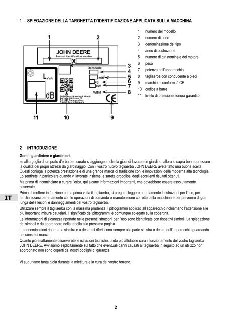 kopie - copia - cópia  - Operator's Manual - John Deere