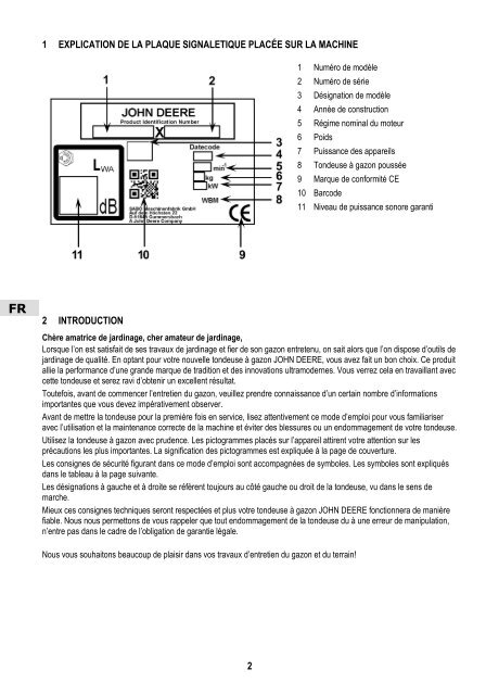 kopie - copia - cópia  - Operator's Manual - John Deere