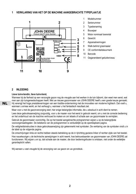 kopie - copia - cópia  - Operator's Manual - John Deere