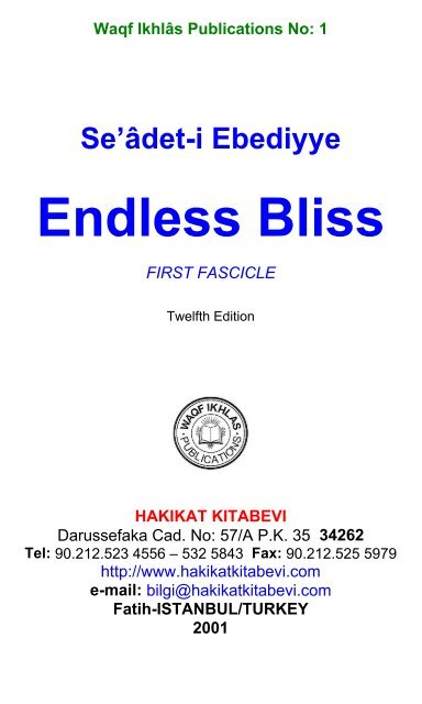 1 - Endless Bliss - Hüseyin Hilmi Işık