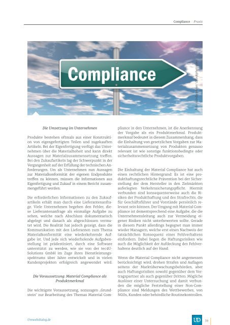 Compliance - UmweltDialog Magazin Nr . 3  (Mai 2015)