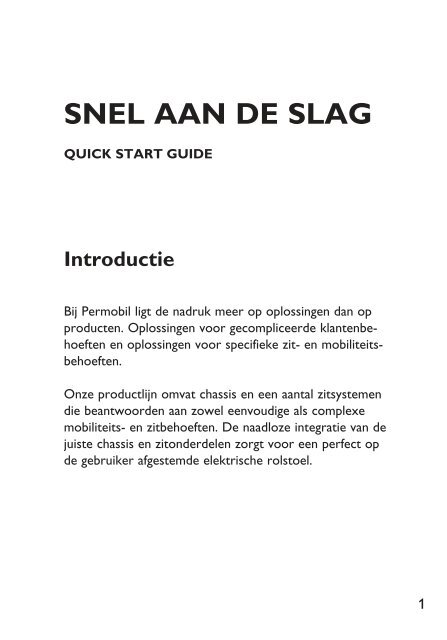 SNEL AAN DE SLAG - Permobil