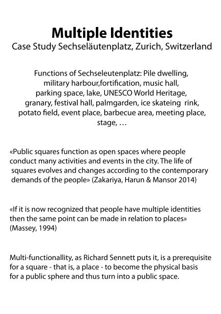 Case Study Sechseläutenplatz, Zurich, Switzerland