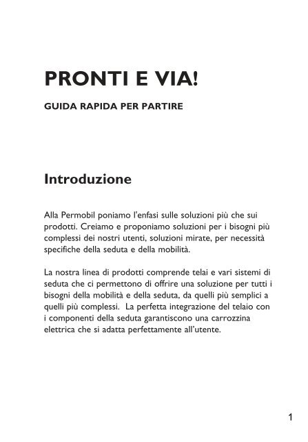 PRONTI E VIA! - Permobil