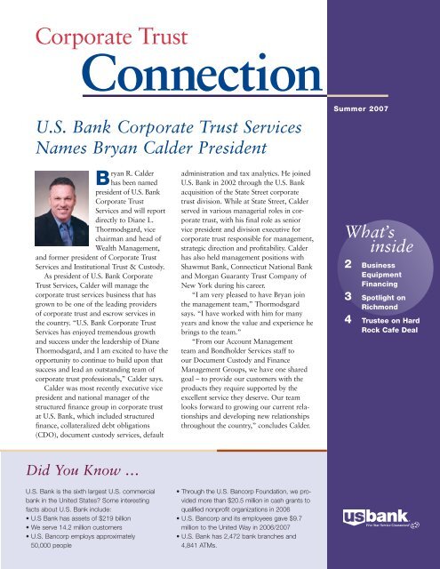 Corporate Trust Connection U S Bank