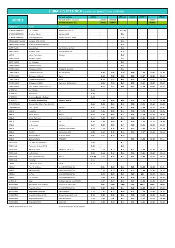 Fiche horaire ligne 8 - 2013-14 (pdf) - Charente