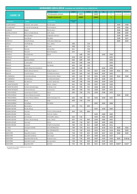 Fiche horaire ligne 18 - 2013-14 (pdf) - Charente