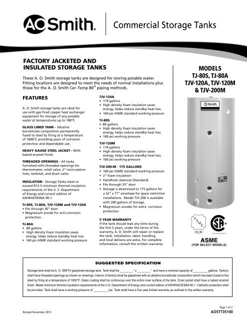 aostt35100 - AO Smith Canada
