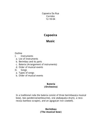 Tim, Tim, Tim Aruande - Capoeira Da Rua