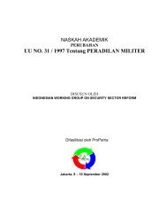 PERUBAHAN UU NO. 31 / 1997 Tentang PERADILAN MILITER