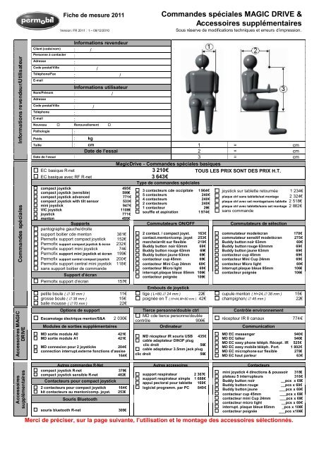 Commandes Speciales Magic Drive Accessoires Permobil Commandes Speciales Magic Drive Accessoires Permobil