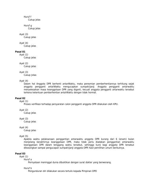 Draf RUU tentang Susunan dan Kedudukan MPR, DPR, DPD, dan ...