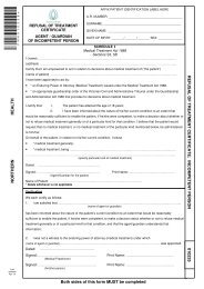 Refusal of Treatment Certificate