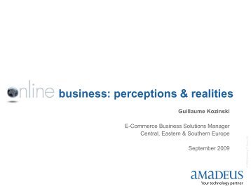 Online perceptions and realities 2009 - Amadeus