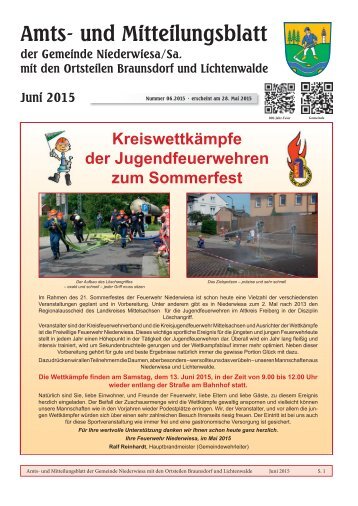 Amts- und Mitteilungsblatt Niederwiesa Juni 2015