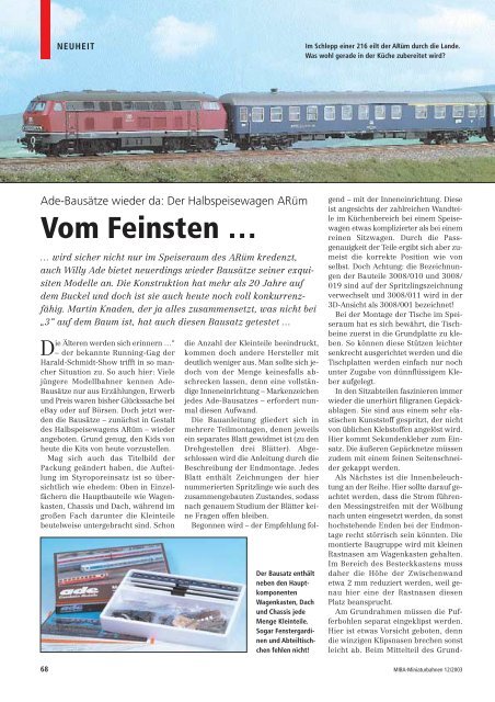 Vom Feinsten â€¦ - Ade-Eisenbahn-Modelle