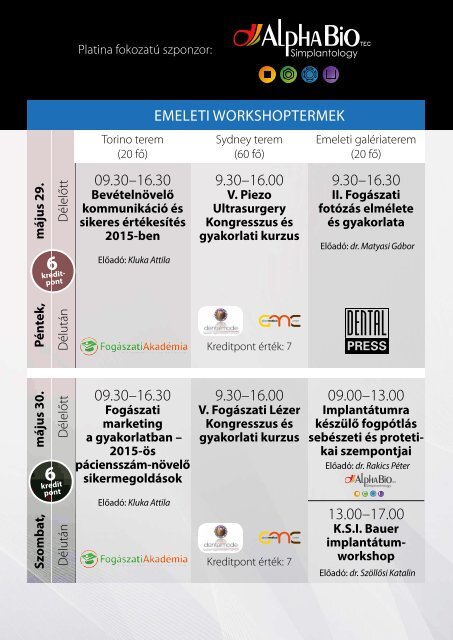 Upgrade 2015 Kongresszus programfüzet