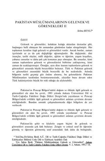 pakistan müslümanlar?n?n gelenek ve görenekleri ??