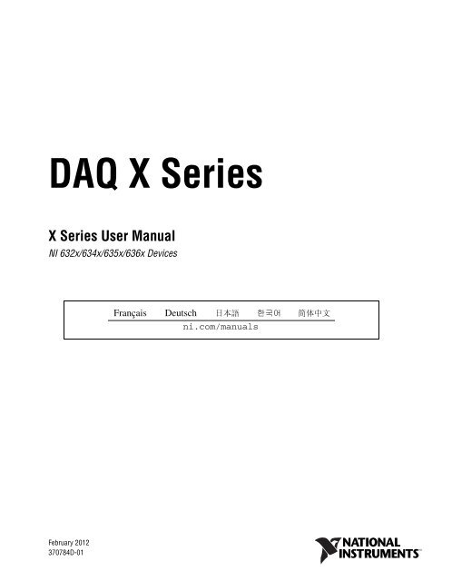 X Series User Manual - National Instruments