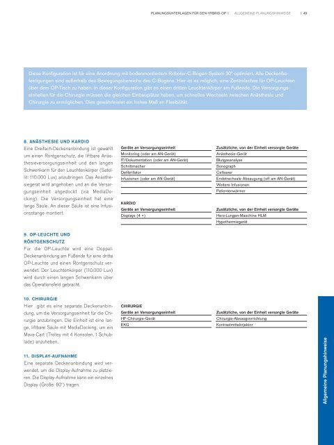 Planungsunterlagen für den Hybrid-OP