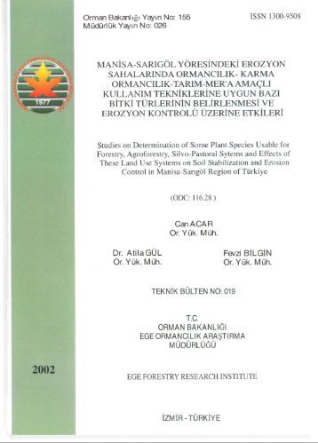 yayını indir - Ege Ormancılık Araştırma Enstitüsü