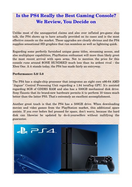 PlayStation 4 Reviewed: Games and Hardware